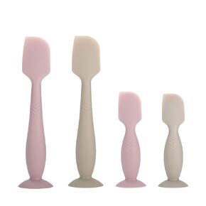 Baby Diaper Cream Spatula Applicator, 4 Pack Baby Butt Paste Spatula Diaper Cream Brush for Newborn Baby, 2 Large and 2 Mini Sizes (Pink, gray)
