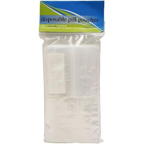 Set of 400 Black Duck Brand Zip Close Resealable Disposable Plastic Pill Bags 3" x 2" with White Writing Block Area for Easy Labeling (400) in Kuwait