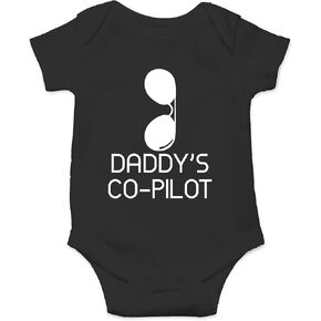 AW Fashions Daddy's Co-Pilot - أفضل مساعد صغير مع نظارات شمسية رائعة - بدلة أطفال لطيفة من قطعة واحدة