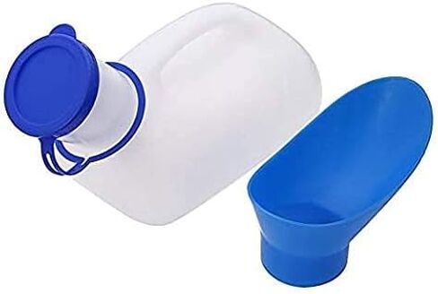 dylmzam Unisex Urinal for Car, Toilet Urinal for Men and Women, Bedpans Pee Bottle, with a Lid and Funnel, Plastic Can for Car, Old Man, Child and Diabetes for Camping Outdoor Travel000 in Kuwait