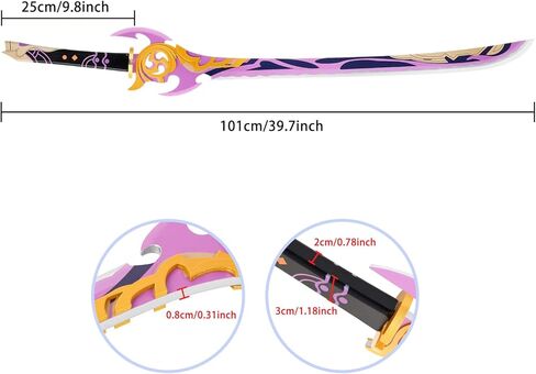 UTIEHD Genshin Impact Cosplay Weapon, Cosplay Prop Sword for Anime Exhibition and Collection - Mistsplitter Reforged (Kamisato Ayaka, Keqing Cosplay) in Kuwait