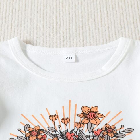 Toddler Bell Bottoms Outfit For Girls Short Sleeve Clothes Floral Summer Set in Kuwait