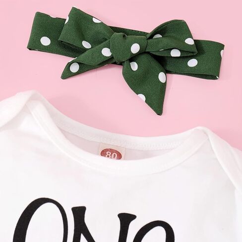 ملابس صيفية للفتيات حديثي الولادة من FRYAID قطعة واحدة في البطيخ لعيد الميلاد الأول رومبير منقطة شورت أطقم ملابس للأطفال الصغار in Kuwait