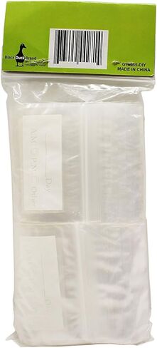Set of 400 Black Duck Brand Zip Close Resealable Disposable Plastic Pill Bags 3" x 2" with White Writing Block Area for Easy Labeling (400) in Kuwait
