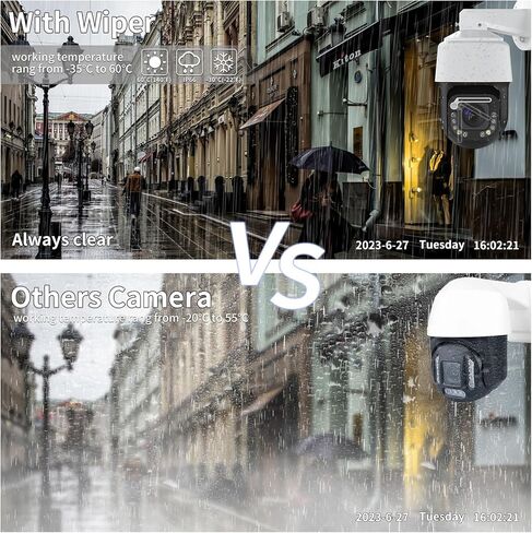 كاميرا أمان خارجية، كاميرا 4K 8MP HD PTZ POE، تكبير بصري 360 درجة / إمالة 105 درجة 20x، اكتشاف الأشخاص والمركبات، تتبع تلقائي، رؤية ليلية بالأشعة تحت الحمراء بطول 328 قدمًا، محادثة ثنائية الاتجاه، مقاومة للماء IP66 (مع ممسحة). in Kuwait