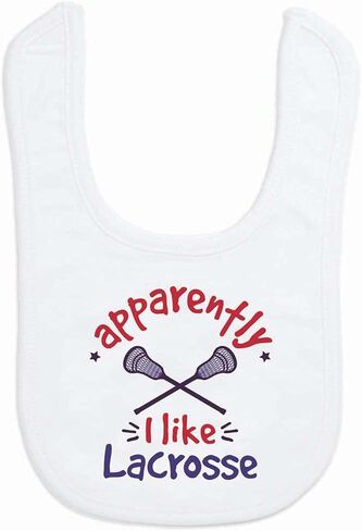 ChalkTalkSPORTS Lacrosse Baby Bib - Soft Microfiber - Lacrosse Baby Gift in Kuwait