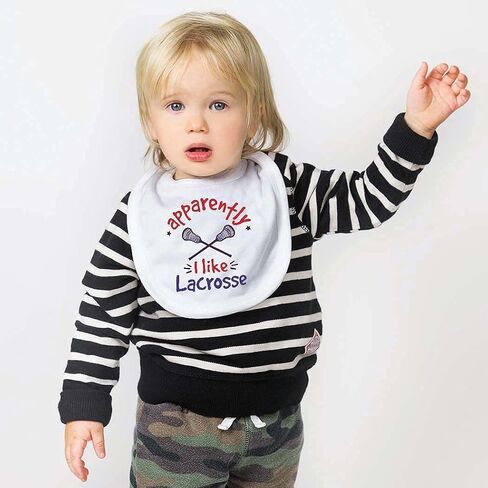 ChalkTalkSPORTS Lacrosse Baby Bib - Soft Microfiber - Lacrosse Baby Gift in Kuwait