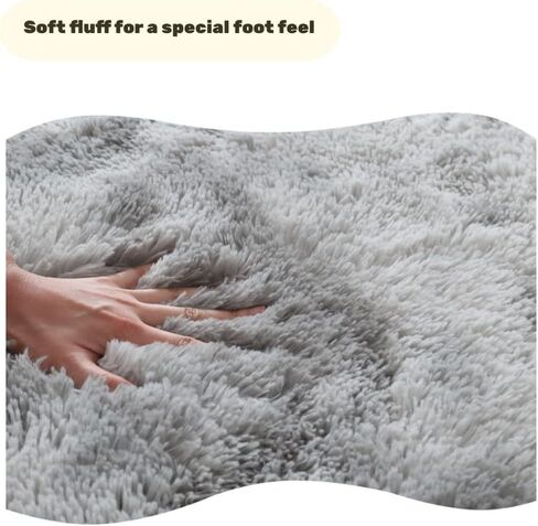 تي يو او ال اي طقم سجاد حمام مضاد للانزلاق مكون من 3 قطع، سجادة كونتور على شكل حرف U وغطاء المرحاض، سجادة حمام شاغي من المايكروفايبر الناعم ماصة للماء، لحوض الاستحمام، غرفة الحمام، يمكن غسلها في in Kuwait