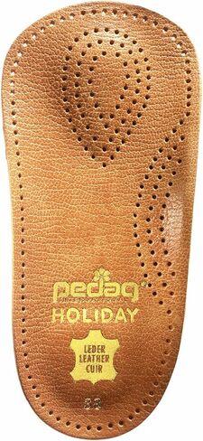 Pedag Holiday 2 زوج 34 جلد تقويمي رفيع شبه صلب مع وسادة مشط القدم ووسادة للكعب، أسود، US M13EU 46، 6.1 أونصة in Kuwait