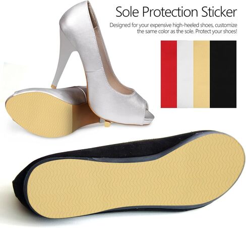 Healifty 4 Pack Shoe Sole Protectors Self Adhesive Silicone Non-Slip Shoes Cover Bottoms for Women Compatible for high-Heels 4 Sheets for 4 Pair of Shoes 11.00X5.70 INCH in Saudi Arabia