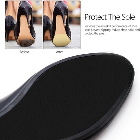 Healifty 4 Pack Shoe Sole Protectors Self Adhesive Silicone Non-Slip Shoes Cover Bottoms for Women Compatible for high-Heels 4 Sheets for 4 Pair of Shoes 11.00X5.70 INCH in Saudi Arabia