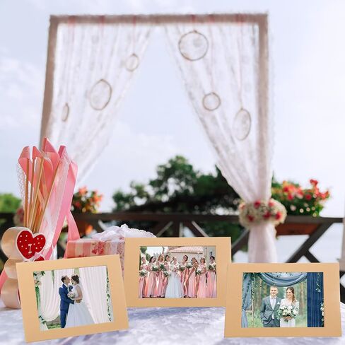Maitys 100 Pieces Paper Picture Frames for 4 x 6 Inch Inserts Paper Photo Frame Cards DIY Cardboard Photo Easels Bulk for Kids Wedding Classroom Crafts (White) in Saudi Arabia