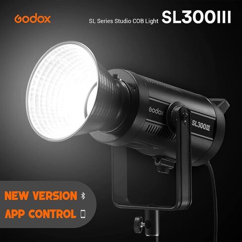 غودوكس مصباح فيديو LED SL300II 320 واط 5600 كلفن ضوء نهاري متوازن، 99300Lux (1 متر)، CRI 96+ TLCI 97+، 8 تأثيرات ضوئية، وضع صامت للغاية، حامل بوينز in Kuwait