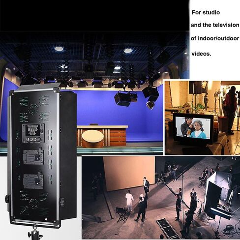 Professional Daylight LED Video Light with U Bracket, Barndoors and Carrying Case for Studio Youtube Video Photography Lighting, Durable Metal Frame, 5500K,DMX512 Compatible in Saudi Arabia