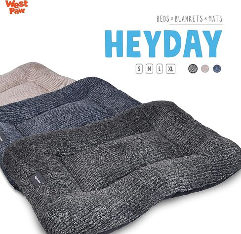 WEST PAW Heyday Dog Bed for Pets – Microsuede, Durable, Easy-to-Clean Animal Bed for Large, Small Dogs - Boulder Heather – X-Large, 46" x 32" in Kuwait