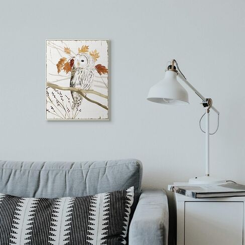 Stupell Industries Owl in Fall Forest Animal Watercolor Painting Wall Plaque, 13 x 19, Design by Artist Victoria Borges in Saudi Arabia