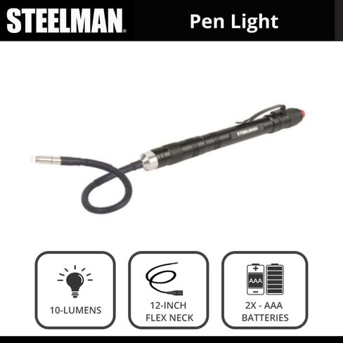 Steelman 95887 2AAA LED Pen Light with Flexible Neck in Saudi Arabia