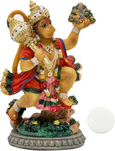alikiki India Idol Lord Hanuman Statue - 3.9"H Hindu God Flying Hanuman Figurine for Car Dashboard Decor Indian Home Office Mandir Temple Altar Shrine Pooja Item Diwali Puja Gifts in Saudi Arabia