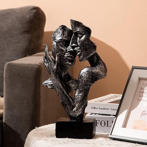 Anding Home Statue,Silver Hand and Face Sculpture,Abstraction Creative Decoration, Office Countertop Decoration, Gift (A6487vintage Silver) in Kuwait