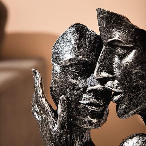 Anding Home Statue,Silver Hand and Face Sculpture,Abstraction Creative Decoration, Office Countertop Decoration, Gift (A6487vintage Silver) in Kuwait