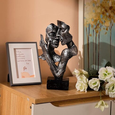 Anding Home Statue,Silver Hand and Face Sculpture,Abstraction Creative Decoration, Office Countertop Decoration, Gift (A6487vintage Silver) in Kuwait