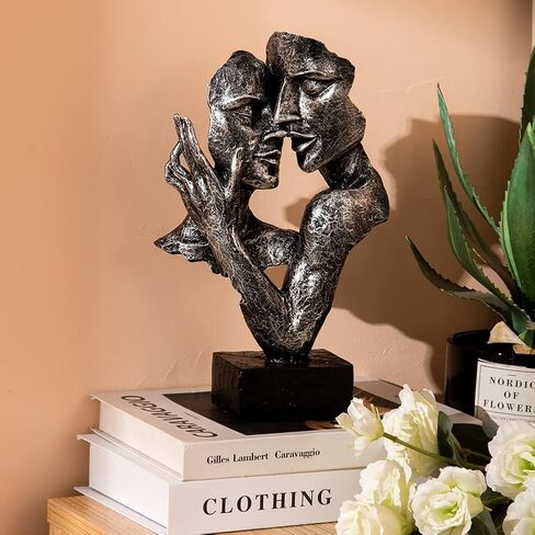 Anding Home Statue,Silver Hand and Face Sculpture,Abstraction Creative Decoration, Office Countertop Decoration, Gift (A6487vintage Silver) in Kuwait