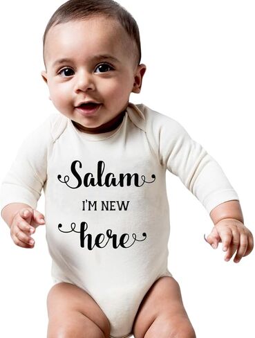 jasmine and marigold Salam, I’m New Here Long Sleeve- Natural Organic (as1, age, 0_month, 3_months) in Saudi Arabia