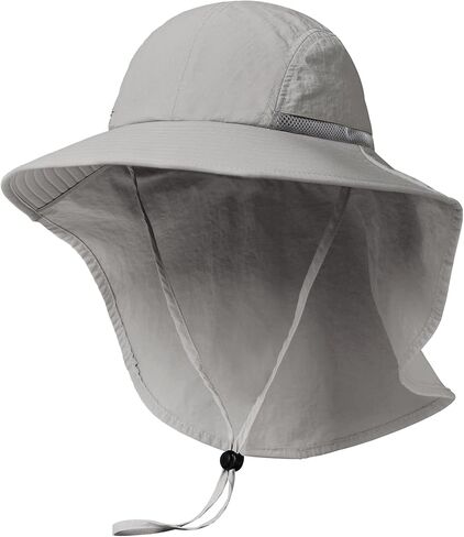 Camptrace UPF 50+ Hiking Hat with Neck Flap for Women Men Wide Brim Sun UV Protection Summer Fishing Gardening Hat Safari in Kuwait