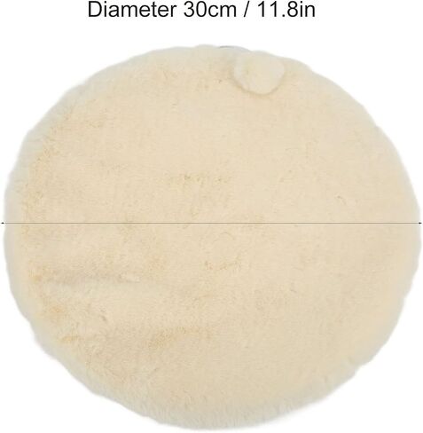Pet Bed Round Plush Donut Bed Warm Comfy Pet Sleeping Mat with Small Ball for Warm Sleeping(S-Cheese White) in Saudi Arabia