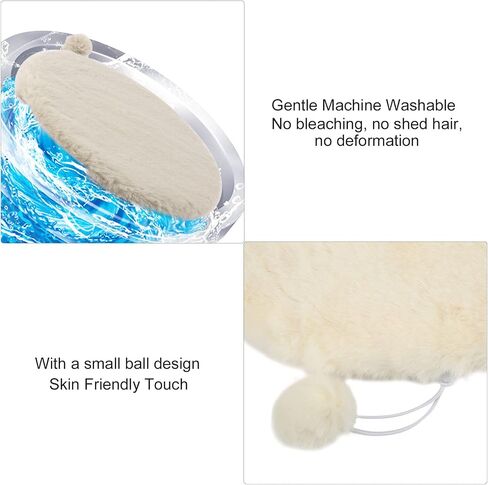 Pet Bed Round Plush Donut Bed Warm Comfy Pet Sleeping Mat with Small Ball for Warm Sleeping(S-Cheese White) in Saudi Arabia