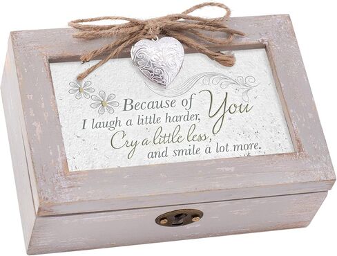 Cottage Garden Laugh Cry Smile Petite Locket Distressed Natural Music Box Plays Tune That's What Friends are For in Saudi Arabia