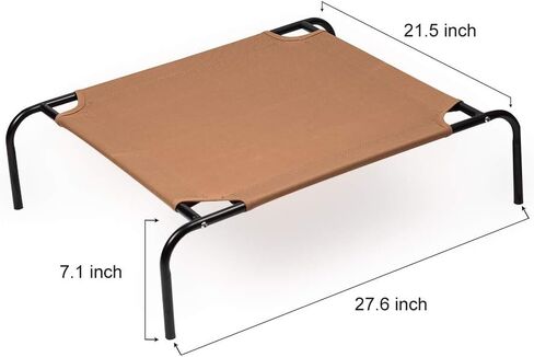 سرير أطفال مرتفع من BTY، مصنوع من قماش البوليستر، بطول 27.6 بوصة × عرض 21.5 بوصة × ارتفاع 7.1 بوصة، مناسب للكلاب والقطط، سهل التنظيف، ثابت وغير قابل للانزلاق in Kuwait