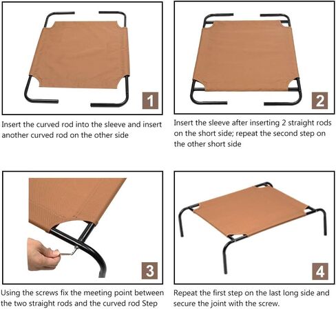 سرير أطفال مرتفع من BTY، مصنوع من قماش البوليستر، بطول 27.6 بوصة × عرض 21.5 بوصة × ارتفاع 7.1 بوصة، مناسب للكلاب والقطط، سهل التنظيف، ثابت وغير قابل للانزلاق in Kuwait