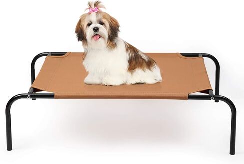 سرير أطفال مرتفع من BTY، مصنوع من قماش البوليستر، بطول 27.6 بوصة × عرض 21.5 بوصة × ارتفاع 7.1 بوصة، مناسب للكلاب والقطط، سهل التنظيف، ثابت وغير قابل للانزلاق in Kuwait