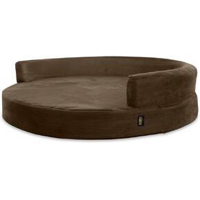 KOPEKS Replacement Cover Deluxe Orthopedic Memory Foam Round Sofa Lounge Dog Bed - Jumbo XL - Brown in Kuwait