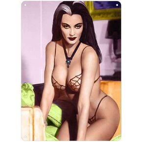 Pin Up Girl Vintage Metal Tin Sign Man Cave للرجال والنساء، ديكور جدار للحانات والمرحاض والمطاعم والمقاهي والحانات، 12 × 8 بوصة in Kuwait