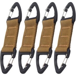 Bytiyar 4 pcs 4.72 inches Double Plastic Triangle Tactical Nylon Belt Clip Molle Hooks Key Holder Carabiner Buckle Keychain in Kuwait