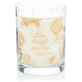 Harlem Candle Company Love 22K Gold Luxury Candle, 11 oz Glass Jar, Double Wick, Soy Wax, Gift Box, Crisp Apple, Elemi and Spicy Clove