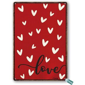 الرجعية القصدير علامة الحب القلب عيد الحب الذكرى الزفاف عيد الحب علامات معدنية جدار ديكور 6x8 بوصة in Kuwait