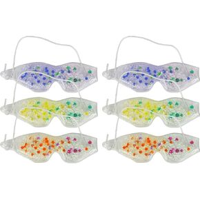 Roll Over Image to Zoom in Set of 3 7"x2" Hot and Cold Therapy Masks - Assorted Colors - Can be Used for Travel, Nap, Meditation, Blindfold with Strap for Men, Women, and Teenagers! in Saudi Arabia