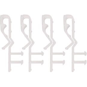 Amazing Drapery Hardware 2" Clear Hidden Valance Clips - Durable Plastic Brackets for Blinds and Window Shades, 2-Pack