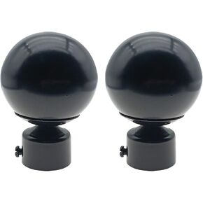 4Pcs 0.87 Inch/22mm Window Curtain Rod Caps Black Metal Curtain Pole End Plug Caps Drapery Curtain Rod Finials in Kuwait
