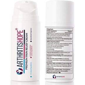 ArthritisHope Premium Pain Relief Cream-with 13 New Natural Ingredients Including Arnica and Calendula. Healing Ointment for Neck, Back, Carpal Tunnel and Knee Arthritis Pain.
