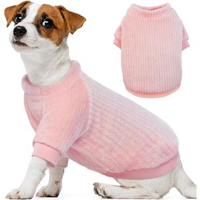 Kuoser Pet Dog Clothes Dog Sweater, Soft Warm Pup Dogs Shirt Winter Puppy Sweater for Dogs, Dog Sweatshirt for Chihuahua, Yorkie (Brown XS)