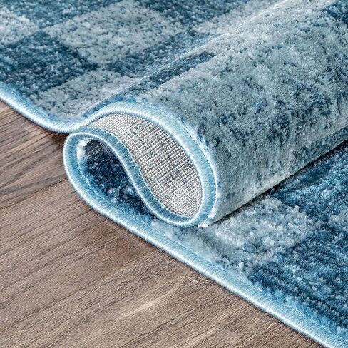 Well Woven Antalia Beren Southwestern Geometric Pattern Blue 2'3" x 7'3" Runner Rug in Saudi Arabia
