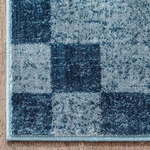 Well Woven Antalia Beren Southwestern Geometric Pattern Blue 2'3" x 7'3" Runner Rug in Saudi Arabia