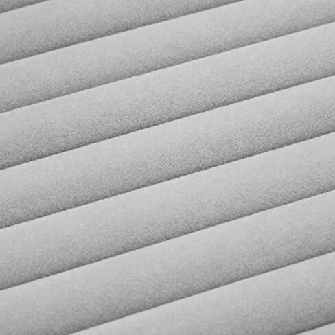 MENGCORE جديد مجوهرات خاتم عرض صندوق حامل صينية صندوق تخزين منظم مع غطاء زجاجي (رمادي) in Kuwait