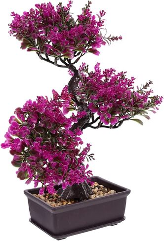 Cabilock Home Decor Artificial Bonsai Tree, Green, Plastic in Saudi Arabia