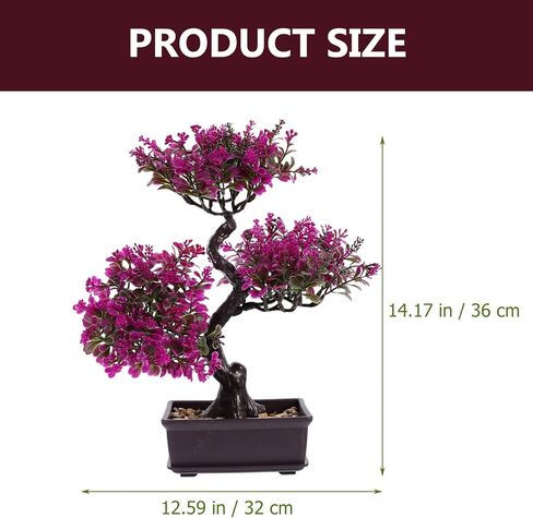 Cabilock Home Decor Artificial Bonsai Tree, Green, Plastic in Saudi Arabia