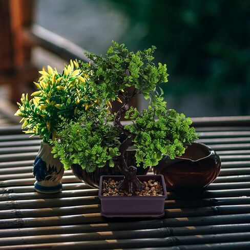 Cabilock Home Decor Artificial Bonsai Tree, Green, Plastic in Saudi Arabia